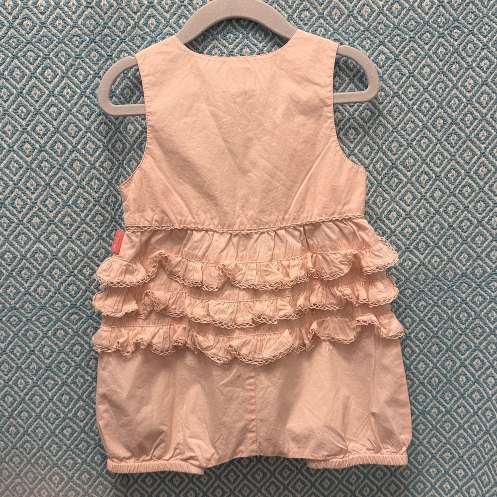 Room Seven Pink Ruffled Baby Romper - Picture 6 of 9